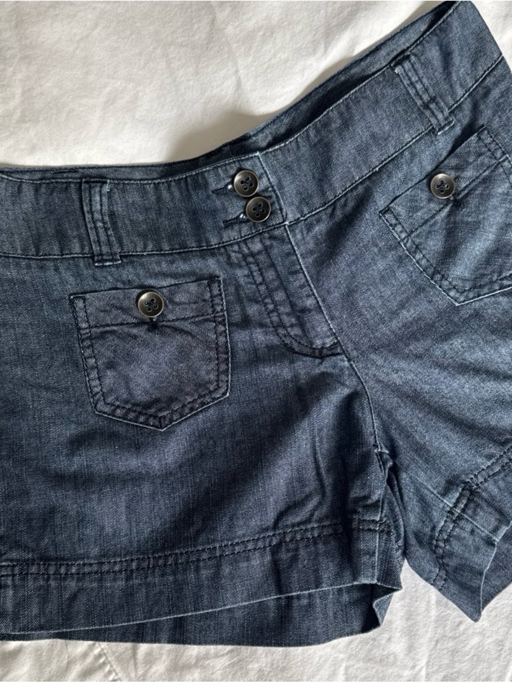 New York & Company Dark Indigo Jean Shorts